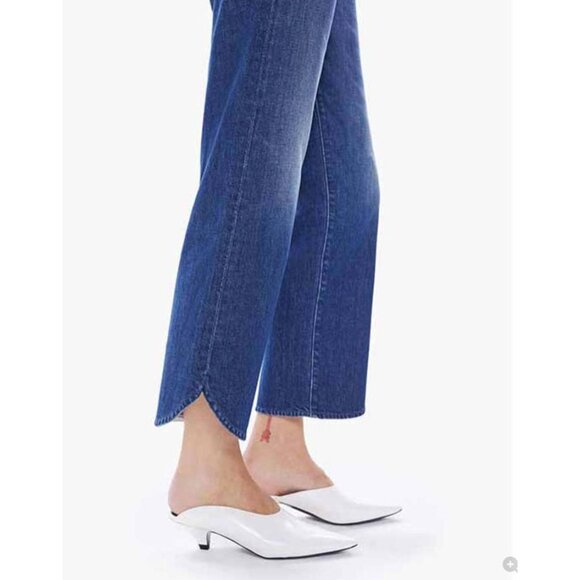 MOTHER Superior The Rambler Zip Matinee Ankle in Let's Wine About It 28 Wide Leg - Picture 3 of 11